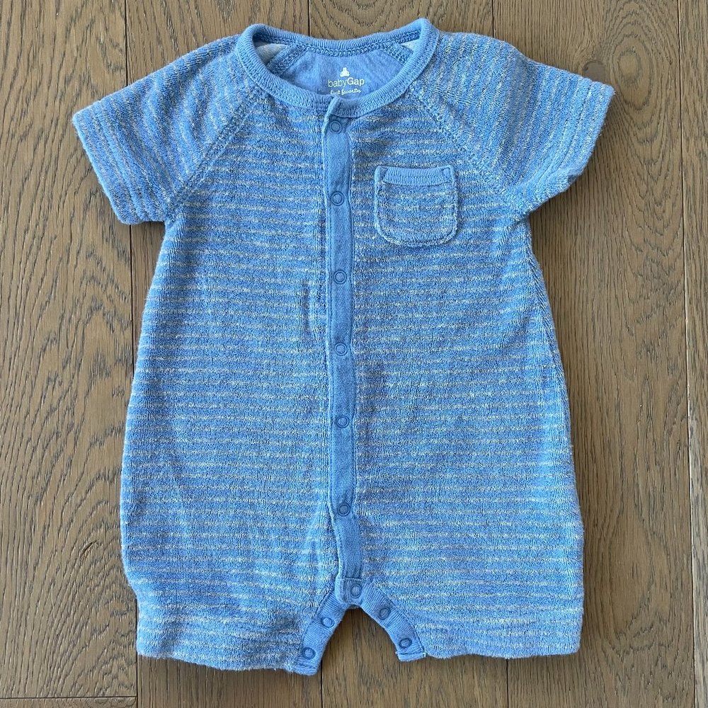 Baby Gap Striped Terry Cloth Short Romper
